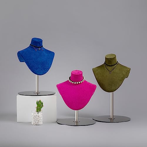 Présentoir à bijoux 3D buste mannequin de table noir pour collier