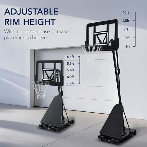Image of Best Choice Products Adjustable Regulation Basketball Hoop, Portable Goal w /Shatterproof Backboard, Ball Return, Base Gel