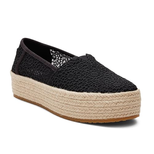 Image of TOMS Women's Valencia Denim Plaform Espadrille Flat Platform