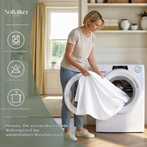 Softalker Tischdecke Rund 160 cm Weihnachten Weiß Abwaschbar Tischtuch – Ansicht 4