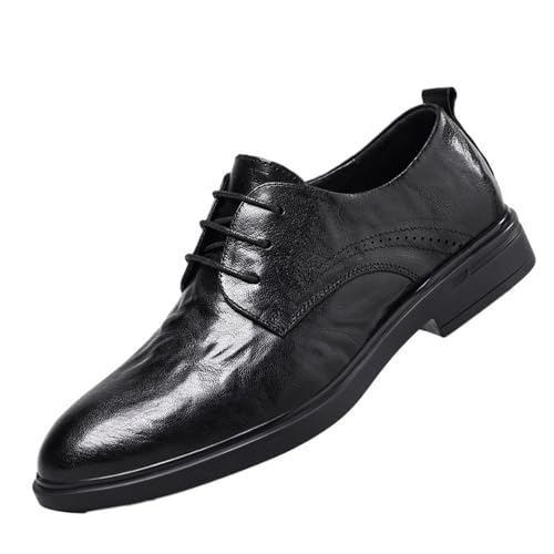 Stylish Lace Up Oxford Shoes Men's Leather Comfortable Business Dress Formal Office Walking Footwear