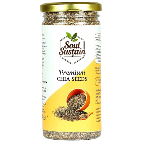 Image of Chia Seeds Raw Superfood 200 GM - Omega‑3 ALA Rich, High Fiber Nutrition, Plant Protein Boost, Gut Health Support, Diet Friendly, Smoothies & Puddings, Baking & Meal Toppers, Seeds for Daily Use
