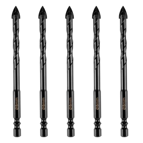 Image of 5Pcs 8mm Tungsten Carbide Tile Drill Bits Set