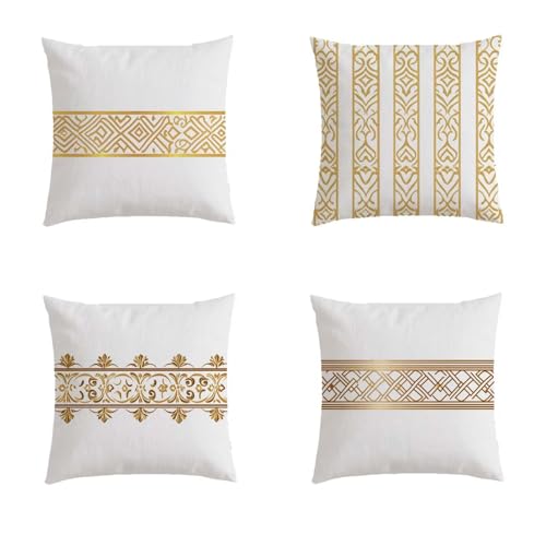 Housse coussin extérieur 60x60cm imperméable et résistant lot de 4