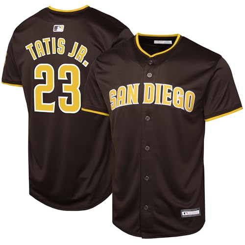 Fernando Tatis Jr. San Diego Padres MLB Kids Youth 8-20 Brown Alternate Player Jersey (US Numeric 18 20 Regular Fernando Tatis Jr. San Diego Padres Brown)