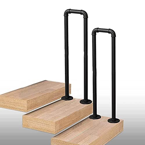 Pasamanos de hierro forjado en forma de U para escalones de porche delantero al aire libre barandas