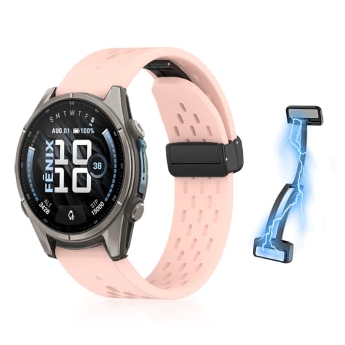 KONXISA �����o���h Garmin Fenix 9 / 9 Pro 43mm �Ή� �o���h �ʋC���̗ǂ��_�炩���V���R���x���g �܂肽���ݎ��}�O�l�b�g���ߋ� �f�������p �������߉\ �y�� ���K �ϋv�� �h���E�h�� �j�����p �X�^�C���b�V���r���v�x��