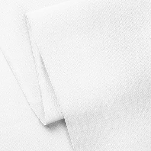 Craftido-19 Options-100% Cotton Fabric By The Yard In Solid Color 44”Wide By 3Yd (9 Ft) -Medium Weight 5.2 Oz- For Quilting, Sewing, Crafts, Binding, Backing And Lining - White #TOP2