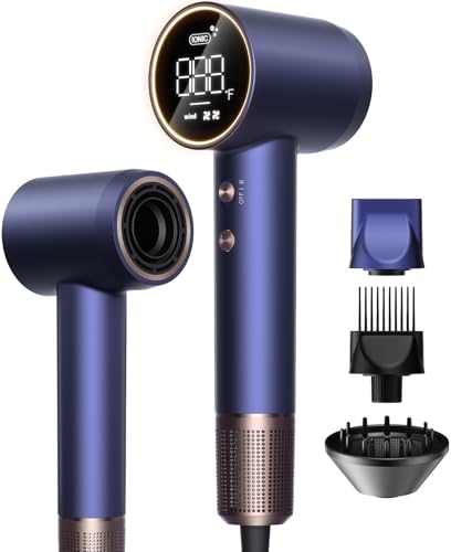 High-Speed Hair Dryer Pro | Trusted by Pro Stylists, Heat Damage Protection & 600 Million Ions Blow Dryer for Hair Care Beyond Salon, Fast Drying & Low Noise, Hairdryer with Diffuser, Nozzle, Comb