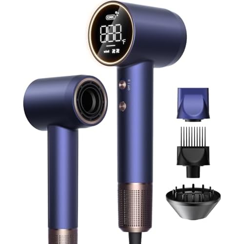 High-Speed Hair Dryer Pro | Trusted by Pro Stylists, Heat Damage Protection & 600 Million Ions Blow Dryer for Hair Care Beyond Salon, Fast Drying & Low Noise, Hairdryer with Diffuser, Nozzle