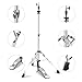 Hi Hat Stand + Boom Cymbal Stand Set, Upgraded 3-Leg Adjustable Hi-Hat Cymbal Stand with Smooth Pedal, Adjustable Boom Cymbal Stand for Drum Hardware for Mounting Crash, Ride, Splash Cymbal