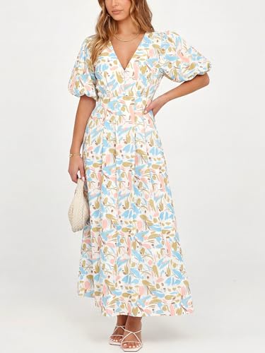 Image of Maxigerui Women's Summer Floral Maxi Dress Spring Wedding Guest Dress 2026