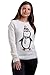 Produktbild Damen-Strickpullover mit Pailletten, Weihnachtsmotiv, Weihnachtspullover Gr. 42, Pinguin, cremefarben