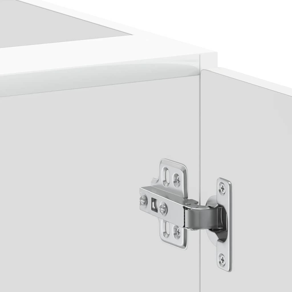 vidaXL Armoire de Cuisine Porto Blanc Brillant Bois ingénierie