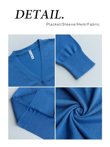 Image of VIISHOW Women Long Sleeve Button Down V Neck Lightweight Basic Knit Sweater Cardigan
