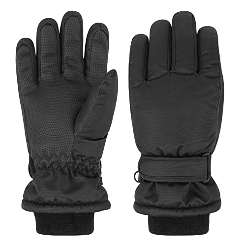 QKURT Guantes de Esquí para Niños, Guantes de Nieve Impermeables, Manoplas al Aire Libre a Prueba de Viento, Guantes de Patinaje de Snowboard para Trineo de Invierno para Niños y Niñas de 4 a 13 Años