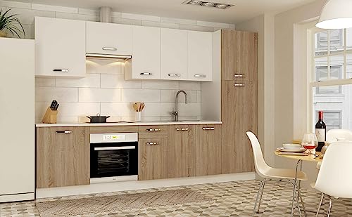 HOGAR24 ES - Mueble Columna de Cocina 2 Puertas Color Roble Cortez, Medidas: 215 x 60 x 58 cm - imagen 5