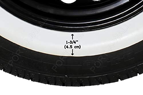 Image of 16 inch Rim New! Tire White Cover Whitewall Topper Tire Trim port a wall for 4 Tires