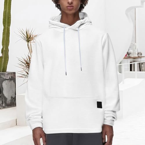 Lightweight Hoodies for Men Casual Loose Fit Drawstring Hooded Long Sleeve Pullover Sweatshirts with Kangaroo Pocket2
