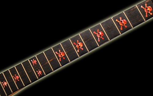 Jockomo Skull/Avalon Red Guitar Inlay Sticker #TOP1