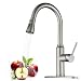 Kitchen Faucet Pull Down-Arofa A01LY Commercial Modern Single Hole Single Handle high arc Stainless Steel Brushed Nickel Kitchen Sink faucets with Pull Out Sprayer
