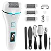 Wolady Pedicure Elettrico Professionale,Set Calli Rimozione Ricaricabile,con 3 Rulli di Ricambio,Illuminazione, kit pedicure,Illuminazione, pedicure elettrico professionale piedi (Bianco)