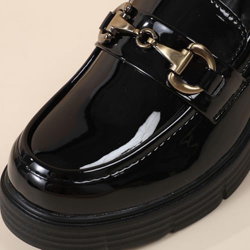 Image of Loafers for Women Chunky Platform Lug Sole Slip On Penny Loafer Shoes | Women's Classic Round Toe Loafers Business Casual Office Work Shoes Comfort Flats for Ladies Daily Dating Party School Wear