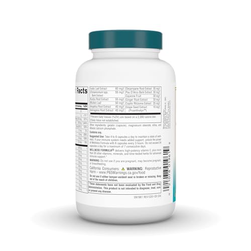 Source Naturals Wellness Formula, Advanced Immune Support*, Bio-Aligned Vitamins & Herbal Defense - Immune System Support Supplement & Immunity Booster - 120 Capsules - Image 4