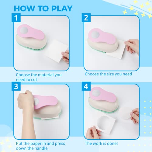 2.8 Inch Punch Crafts Lever Punch Diy Handmade Paper Puncher Flower Shape Lever Action Craft Puncher For Diy Projects Card Making Scrapbooking,Random Color Shades #TOP4