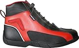 ca. 17cm hoch German Wear Biker Motorradstiefel Motorrad Touring Stiefel stiefletten schwarz/rot 17cm, Schuhgröße:44