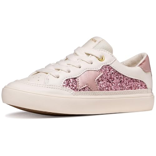 Geox J Gisli Girl B Basket, Lt Ivory Lt Rose, 30 EU