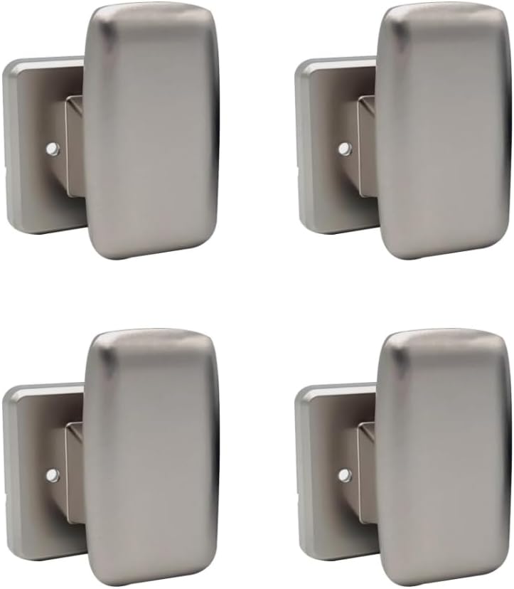 Bold Push Pull Door Handle Lock - Door Lever | Door Knob | Door knobs Interior | Door Handle Lock | Push Pull Door Handles | Design Door Lever (Grey, 4 Packs)