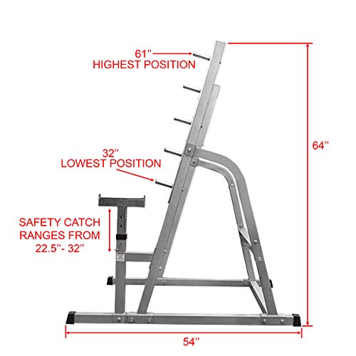 Valor Fitness BD-4 Squat and Bench Press Rack with Adjustable Safety Catch