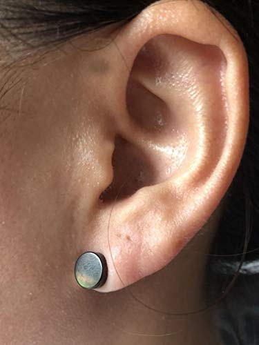 8PCS Asoorted Size 6-12MM Stainless Steel Magnetic Fake, Black, Size No Size3