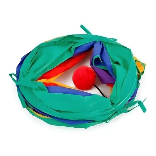 Túnel Para Gatos Brinquedo De Gato Interativo Gata Gatinho Pets Labirinto Esconderijo Colorido Com B
