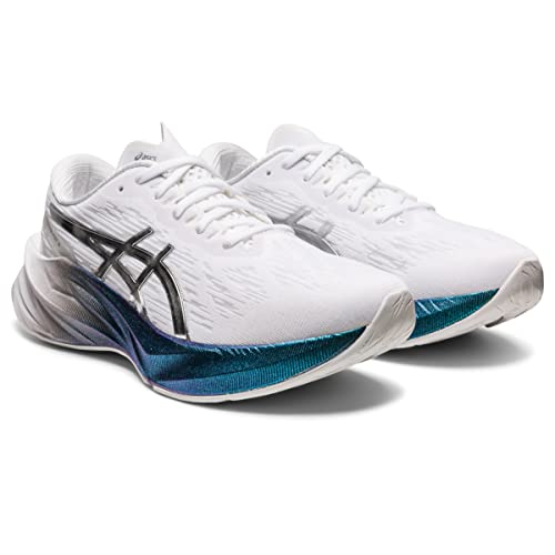 ASICS Women's NOVABLAST 3 Running Shoes, 8.5, White/Pure Silver