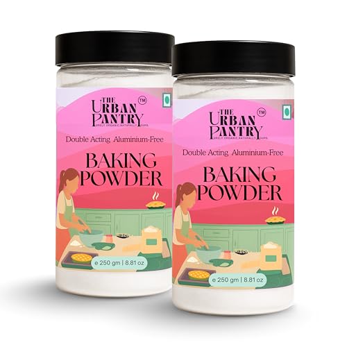 Image of The Urban Pantry Baking Powder 250 g (Pack of 2) | Bulk Value Pack | Aluminium-Free, Double-Acting Leavening Agent for Baking & Indian Snacks