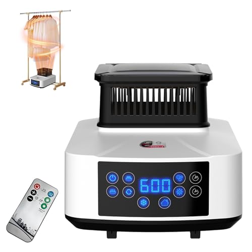 2200W Tragbarer Elektrischer Wäschetrockner mit Fernbedienung - Kompakter Mini Wäschetrockner mit 4 Timer-Einstellungen, Touchscreen, Überhitzungsschutz für Zuhause, Reisen, Hotelgebrauch