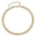 Produktbild Leonardo Jewels Milanese Halskette, Kette aus Edelstahl, gold, Statement-Kette, 40-47 cm Länge, Brickwork-Collier, Damen Schmuck, 023052