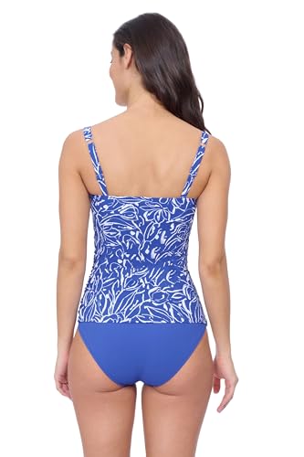 Profile by Gottex Womens Royal Blue E Cup Tankini Bathing Top with Underwire Foam Cups and Front Lining Swimwear Essential4