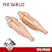 RX WELD 0-1-101 Acetylene Cutting Torch Tips, Fit V-Style Heavy Duty Torch - Pack of 2
