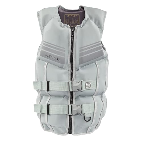 Jetpilot Shaun Murray Neoprene Coast Guard Approved Life Jacket PFD (Silver X-Large)
