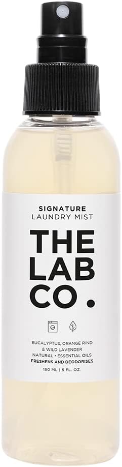 The Lab Co Signature Laundry Mist 150ml. with Lavender, Eucalyptus and Orange Rind. Freshener and Reviver for Clothes and Fabrics.