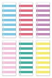 SWEETZER & ORANGE 6-Pack Stripe Design Magnetic Grocery List for Fridge - 3.5&rdquo; x 9&rdquo; Memo Notepad...