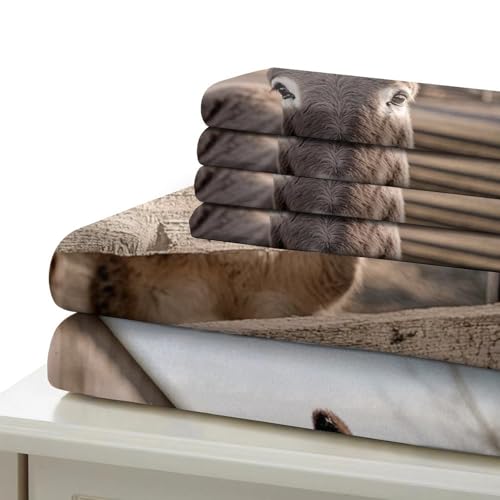 Housse de couette ânes parure de lit 3D microfibre de qualité supérieure 140x200