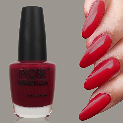Image of Maroon Effect Professional Nail Polish | Long Lasting, Quick Dry, Chip Resistant, High Shine Nail Paint | Smooth & Easy Application, Vibrant Trendy Shades for Women & Girls Party Daily Use 15ml
