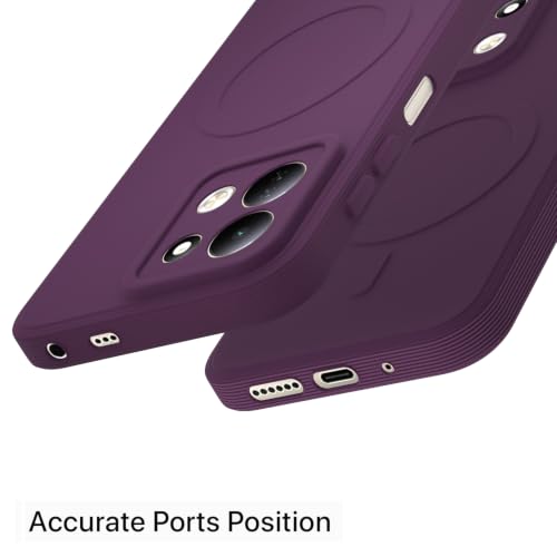 Image of Outlouders Back Cover for Redmi 17 5G | Soft Matte Silicone | Slim Fit | Magnetic-Safe Logo Design (Magnetic-Safe Not Compatible) | Shockproof | Camera Protection Bumper Case (Purple)