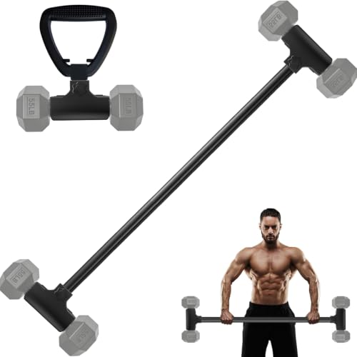 Dumbbell Converter-Turn Dumbbells into Barbell Set-Dumbbell to Barbell Converter Bar-Adjustable Weights & Up to 220LB Capacity Barbell for Home Gym Full Body Workouts by JGWPA - Used condition - US$20.62