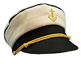 Gre: 56cm Ca. Islander Fashions Mens Marine Kapit�n Sailor Peaked Hut Unisex Buch Woche Kost�m Zubeh�r Hut One Size
