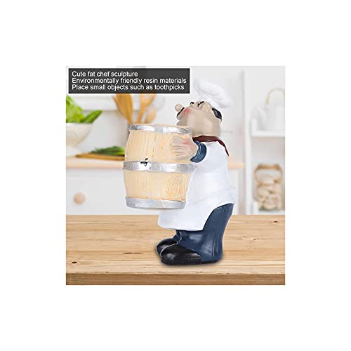 Estatua de chef de resina para decoración de mesa miniatura 4